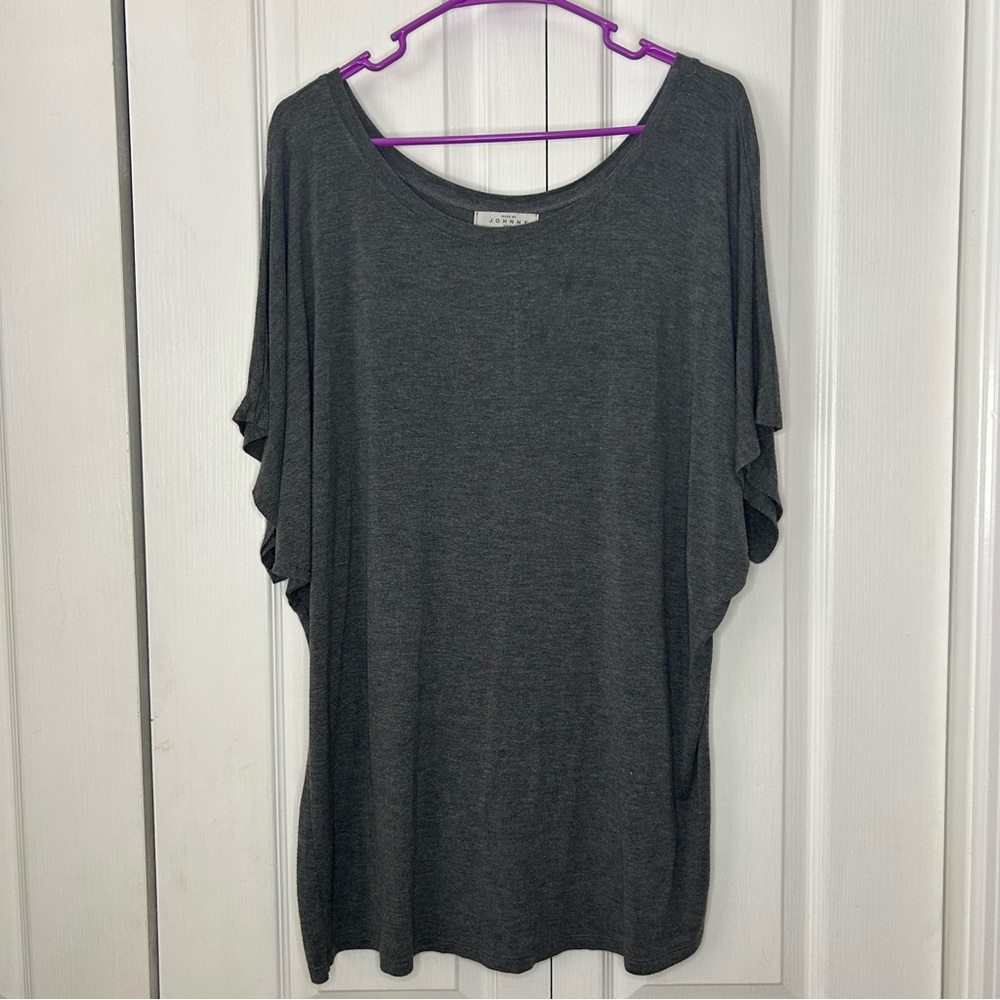 Made by Johnny women’s Dark Gray Short Sleeve Tee shirt XXXL